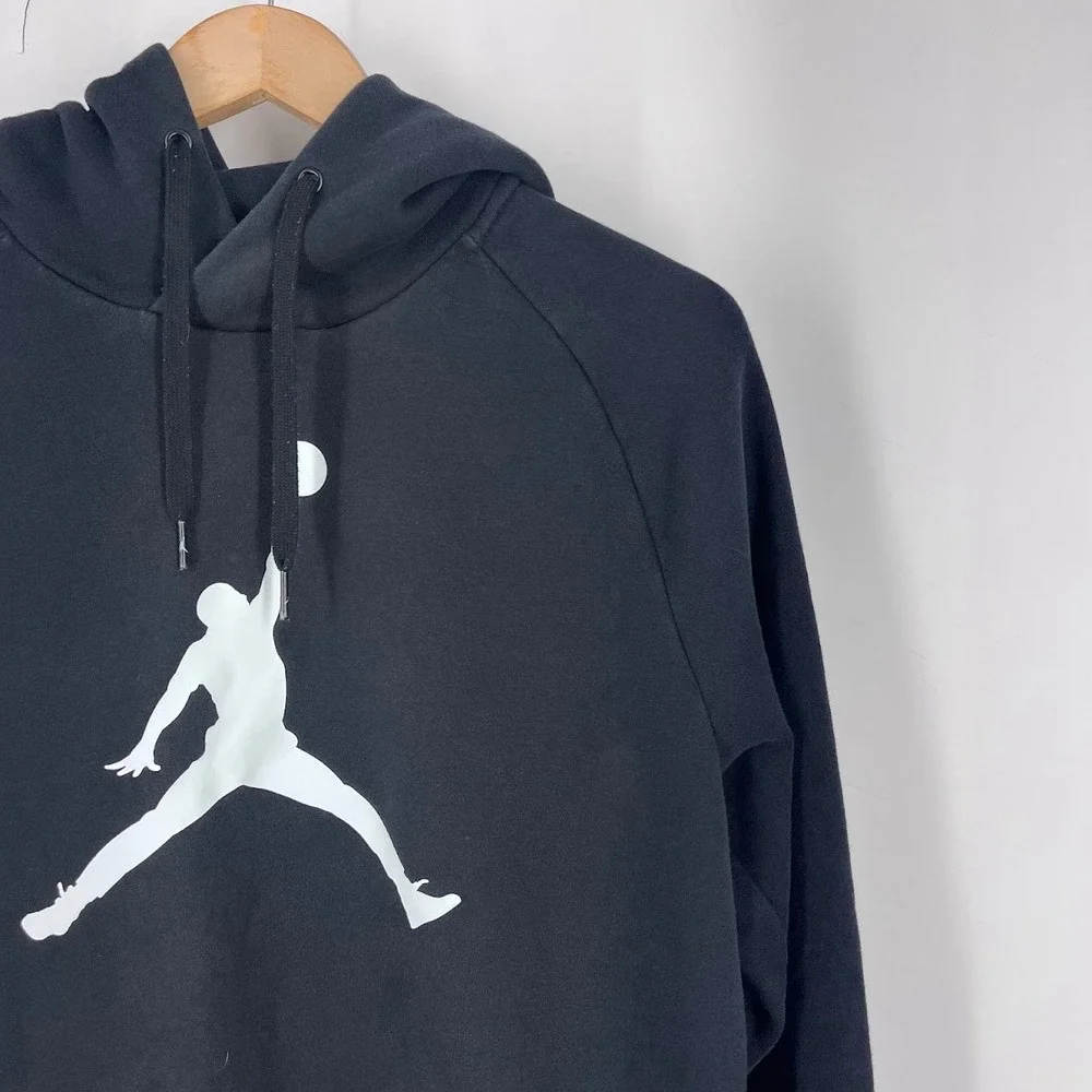 Jordan Jumpman Mens Black Fleece Pullover Hoodie DA6801-010 Size Medium